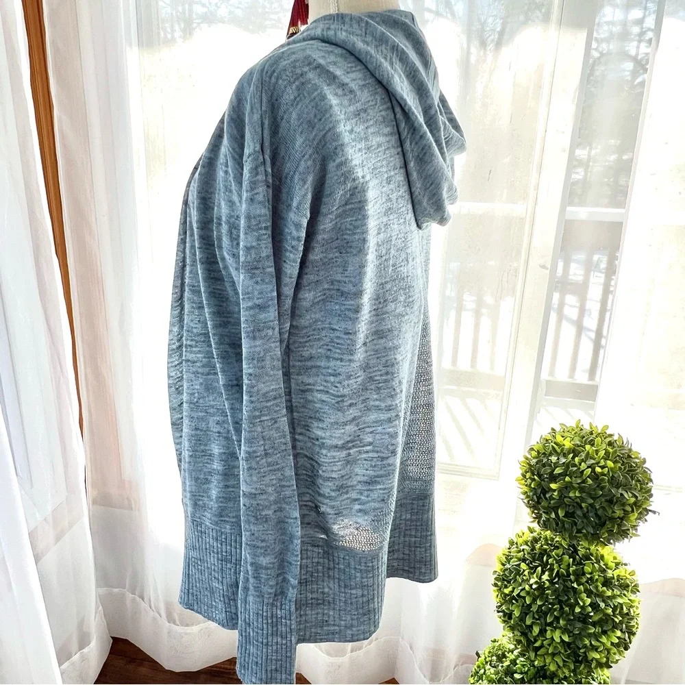 Lululemon Calm and Collected Wrap Heathered Sailboat Classic Navy Size Medium - Picture 9 of 16